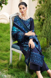 Y-1005 | 3Pc Unstitched Suit Luxury Lawn V-10 Riwayat By Ramsha